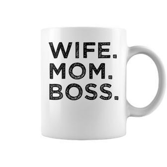 Wife Mom Boss Mother's Day For Mom Coffee Mug | Crazezy CA