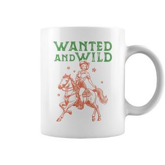 Wild West Horse Cowgirl Vintage Cute Western Rodeo Graphic Coffee Mug - Monsterry