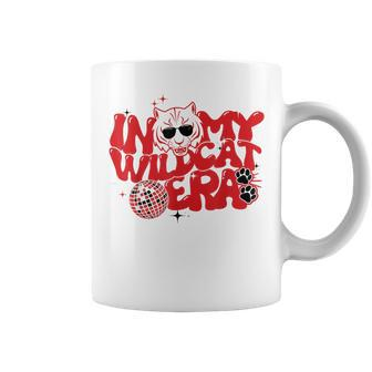 In My Wildcat Era Go Wildcats Groovy School Spirit Mascot Coffee Mug - Monsterry