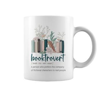 Wildflower Booktrovert Definition Book Lover Bookish Library Coffee Mug | Mazezy