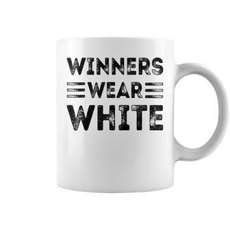 Winners Wear White Color Team Spirit Game War Camp Crew Coffee Mug - Monsterry UK