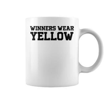 Winners Wear Yellow Color War Camp Team Game Competition Coffee Mug - Seseable