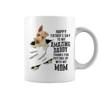 Wire Fox Terrier Dad Happy Fathers Day To My Amazing Daddy Coffee Mug - Monsterry AU