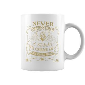 A Woman With Courage And A Jack Russell Terrier T Coffee Mug - Monsterry CA
