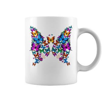 Woman Girls Butterfly Flower Colorful Coffee Mug - Thegiftio UK