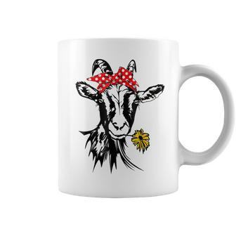 Women's Girls Goats Bandana Farm Animal Lover Goat Coffee Mug - Seseable