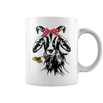 Women's Goats Bandana Farm Animal Lover Goat Graphics Coffee Mug - Monsterry AU