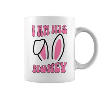 Women's Matching Couple Easter Wife I Am His Honey Coffee Mug - Seseable