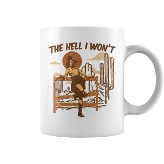 The He I Won't Sassy Cowgirl Western Country Coffee Mug - Monsterry UK