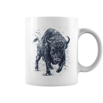 Wut Der Bestie Bison-Buffalo Im Vintage-Stil Tassen - Seseable