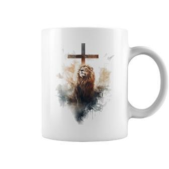 Yeshua Lion Of Judah Christian Faith Coffee Mug - Monsterry CA