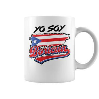 Yo Soy Boricua Puerto Rico Flag Puerto Rican Hispanic Coffee Mug | Mazezy