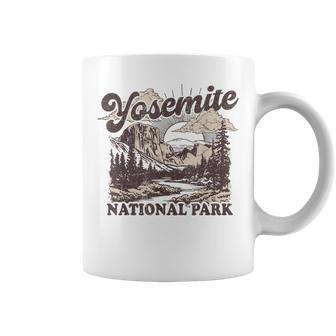 Yosemite National Park California Half Dome Vintage Coffee Mug - Seseable