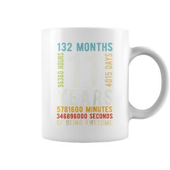 Youth 11Th Birthday 11 Years Old Vintage Retro 132 Months Coffee Mug - Monsterry