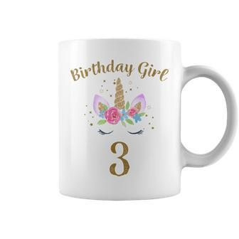Youth 3Rd Birthday Girl Unicorn Third Birthday Outfit Coffee Mug - Thegiftio UK