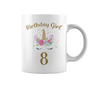 Youth 8Th Birthday Girl Unicorn 8Th Birthday Outfit Coffee Mug - Thegiftio UK