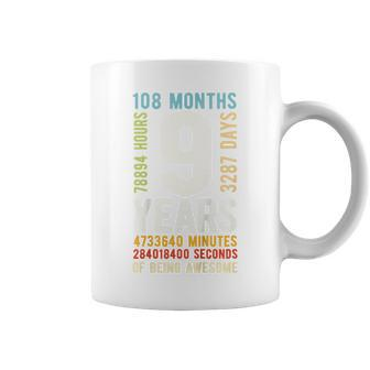 Youth 9Th Birthday 9 Years Old Vintage Retro 108 Months Coffee Mug - Thegiftio UK