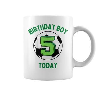 Youth Birthday Boy 5 Today 5Th Birthday Boys Football Coffee Mug - Thegiftio UK