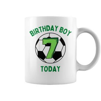 Youth Birthday Boy 7 Today 7Th Birthday Boys Football Coffee Mug - Thegiftio UK