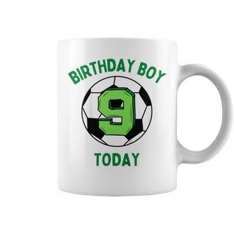 Youth Birthday Boy 9 Today 9Th Birthday Boys Football Coffee Mug - Thegiftio UK