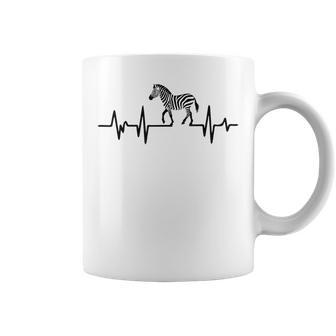 Zebra Heartbeat Graphic Coffee Mug - Thegiftio UK