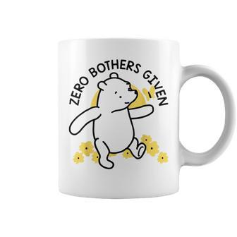 Zero Bothers Given Dancing Bear Coffee Mug - Seseable