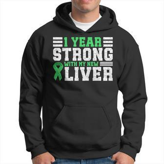 1 Year Strong Liver Transplant Anniversary Hoodie | Mazezy