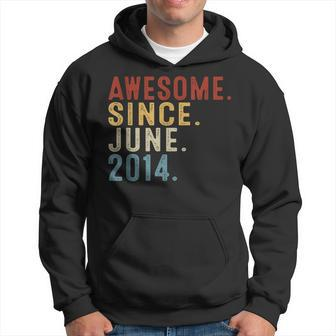 10 Year Old Awesome Since June 2014 10Th Birthday Boy Hoodie - Monsterry CA