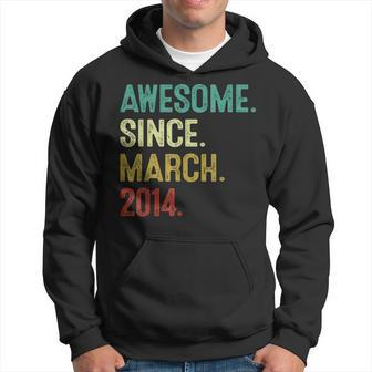 10 Year Old Awesome Since March 2014 10Th Birthday Hoodie | Mazezy