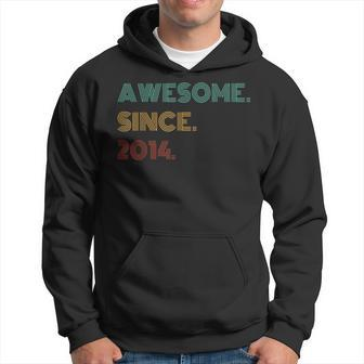 10 Years Old Awesome Since 2014 10Th Birthday Hoodie - Seseable