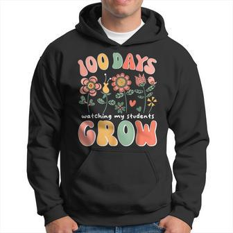 100 Day Watching My Students Grow 100 Days Of School Teacher Hoodie - Seseable