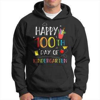 100 Days Of Kindergarten Happy 100Th Day Of School Teachers Hoodie - Seseable