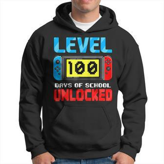 100 Days Of School Boys 100Th Day Of School Level Unlocked Hoodie | Mazezy