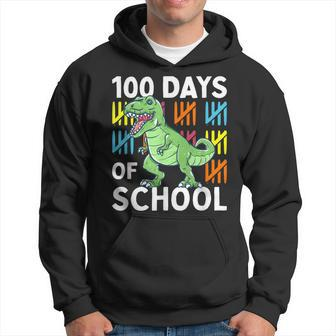 100 Days Of School Boys Dinosaur 100Th Day Dino Hoodie - Seseable