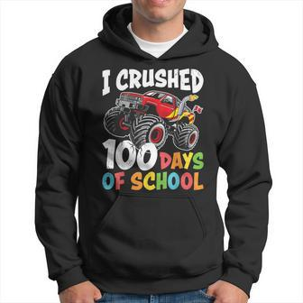 100 Days Of School Monster Truck Boys 100Th Day Of School Hoodie - Seseable