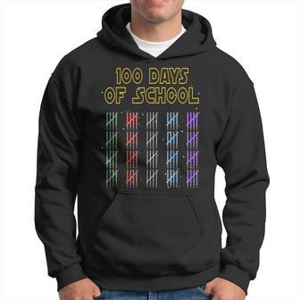100 Days Of School Sabers And Star Print Space Wars Boys Hoodie | Mazezy