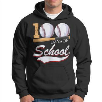 100 Days Of School Sports Game Baseball Player Student Hoodie - Seseable