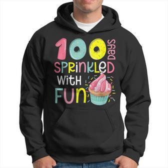 100 Days Sprinkled With Fun Cupcake 100Th Day Of School Girl Hoodie - Monsterry UK
