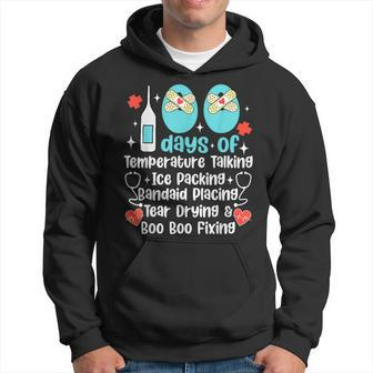 100 Days Of Temperature Taking Happy 100 Day Of School Nurse Hoodie - Seseable