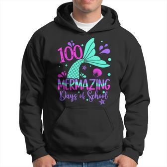 100 Mermazing Days Mermaid 100Th Day Of School Girls Teacher Hoodie - Thegiftio UK