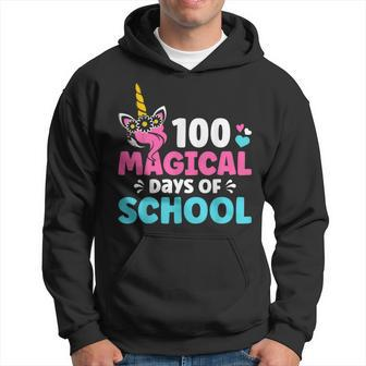 100Th Day Of Kindergarten For Girls 100 Magical Days Unicorn Hoodie | Mazezy UK