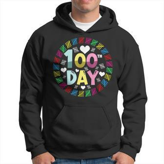 100Th Days Counting Tally Marks Happy 100Th Day Of School Hoodie - Monsterry UK