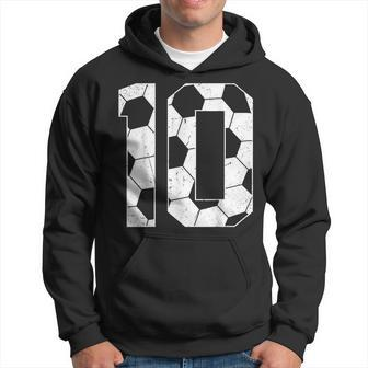 10Th Birthday Boy Soccer Player Football 10 Years Old Hoodie - Monsterry DE
