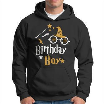10Th Birthday Boy Wizard Magic Bday To Celebrate Wizards Hoodie - Seseable