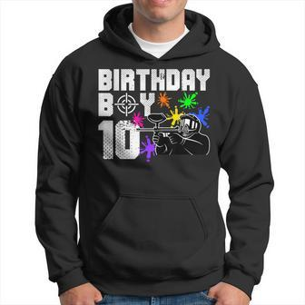 10Th Birthday Paintball Outdoor Sport 10 Year Old Hoodie - Seseable
