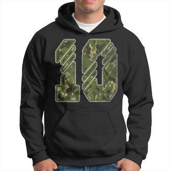 10Th Birthday Soldier 10 Year Old Military Themed Camo Hoodie - Monsterry DE