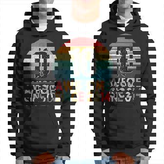 10Th Birthday Vintage Retro 10 Years Old Awesome Since 2014 Hoodie - Monsterry