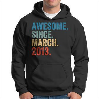 11 Year Old 11Th Birthday Boy Awesome Since March 2013 Hoodie - Monsterry CA