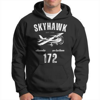 172 Skyhawk Airplane Classic Vintage Aviation Private Pilot Hoodie - Monsterry