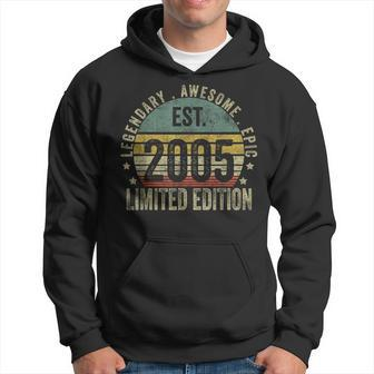 18Th Birthday Vintage 18 Year Old Est 2005 Limited Edition Hoodie - Monsterry AU